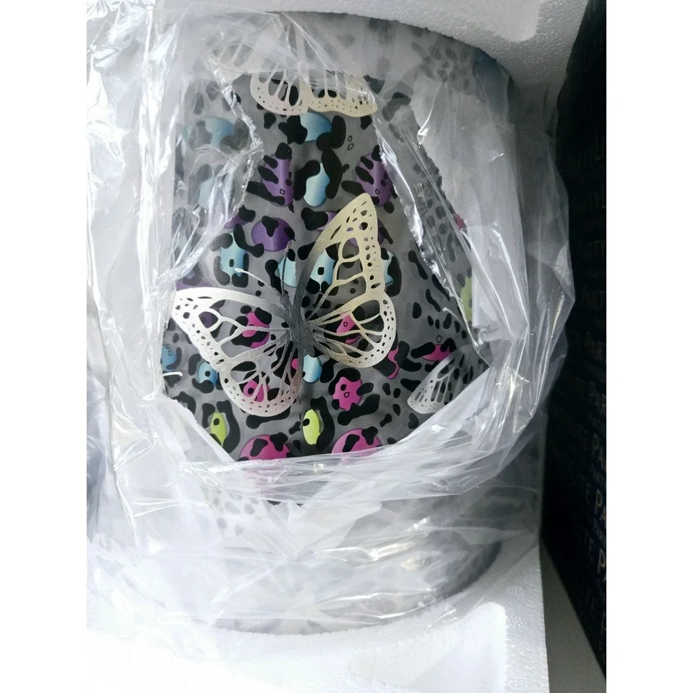 PartyLite Exotic Chic Hurricane P92965 butterfly cheetah print‎ NIB - Picture 2 of 4
